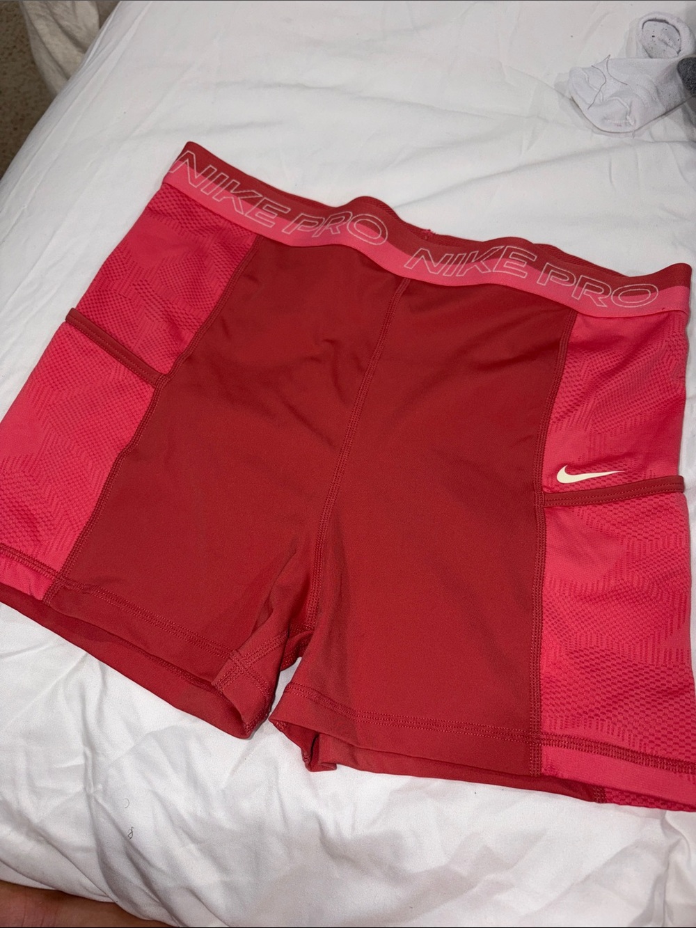 Nike Pro Women’s Red and Pink Athletic Shorts